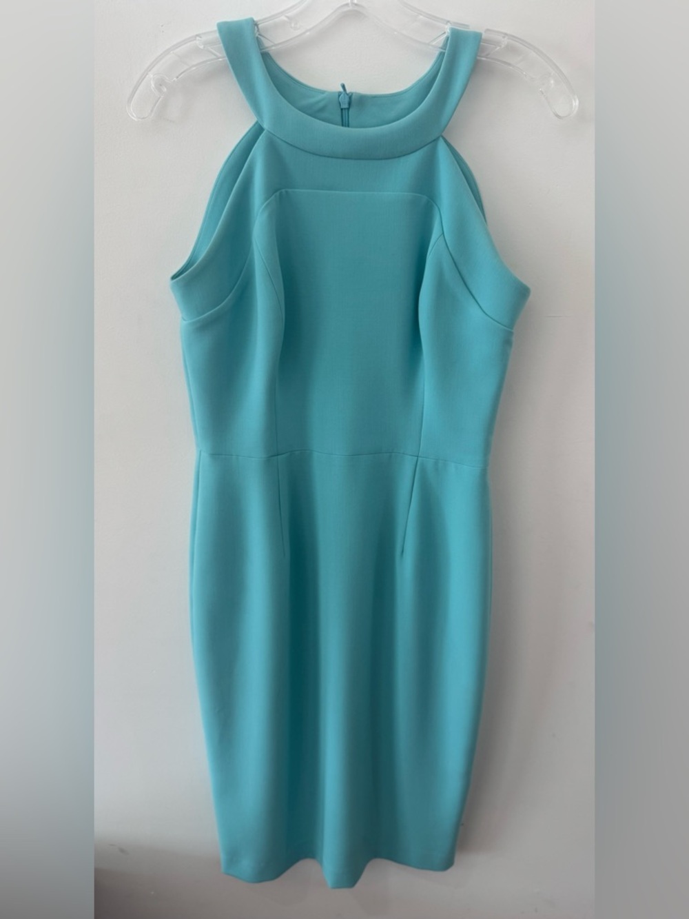 Black Halo Aqua Fitted Sheath Dress Size 6